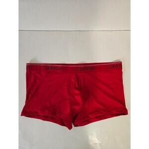 Calvin Klein Men's Logo Waistband Soft Red Trunks Underwear Size XL